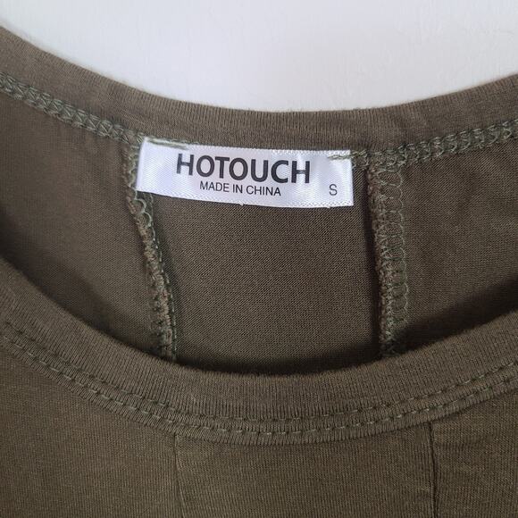 Hotouch Dress Women S Green Lagenlook T Shirt Loose Flowy Midi  Stretch Modest - Picture 3 of 15